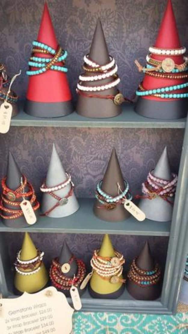 DIY Jewelry Display Cones, a handmade storage accent, quick to set up on a rainy afternoon and a keepsake worth handing down
