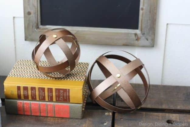 Industrial Decorative Spheres, a cereal box craft worth trying this season and a budget friendly way to update the space