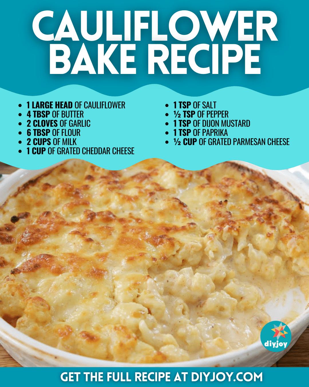 Easy-to-Make Cheesy Cauliflower Bake