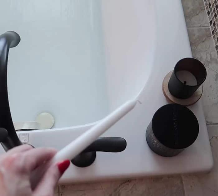 Easy Way to Clean Tile Grout with Candles