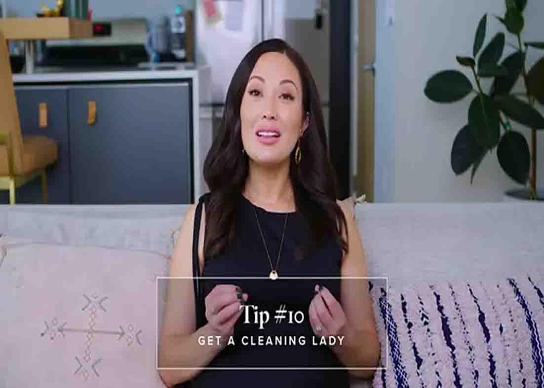 Getting a cleaning lady at least twice a month can make cleaning easier