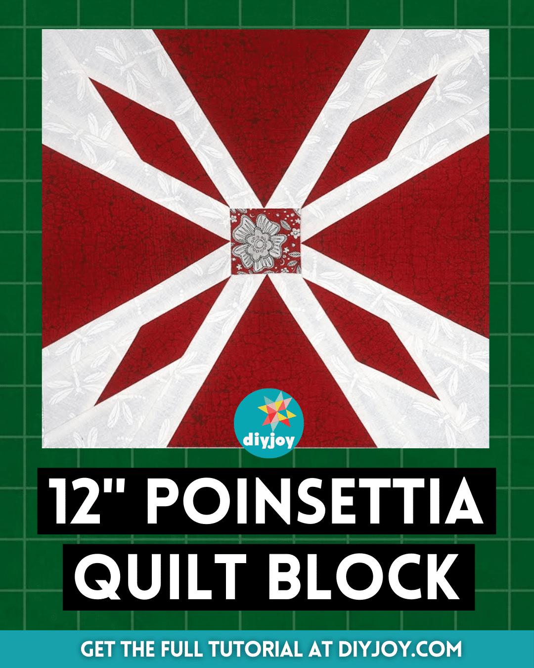 12_ Poinsettia Quilt Block Tutorial