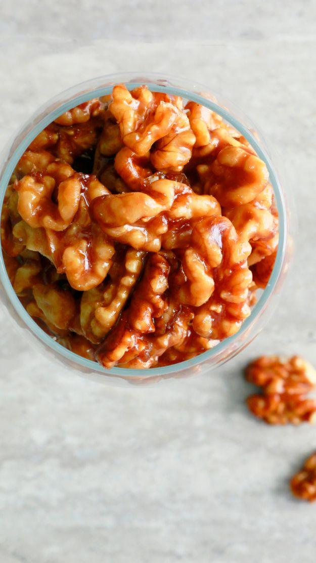 Quick Dessert Recipes - 5-Minute Caramel Walnuts Recipe - Fast Desserts to Make In Minutes - Sweet Treats, Cookies, Cake and Snack Ideas
