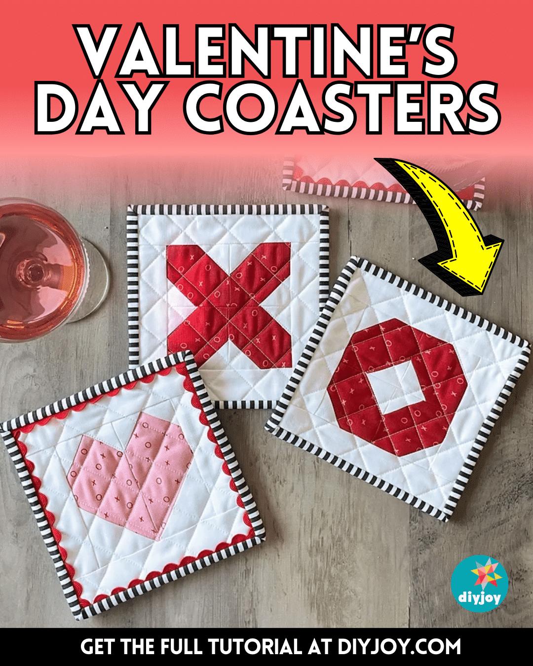 Easy Valentine’s Day Coasters Sewing Tutorial