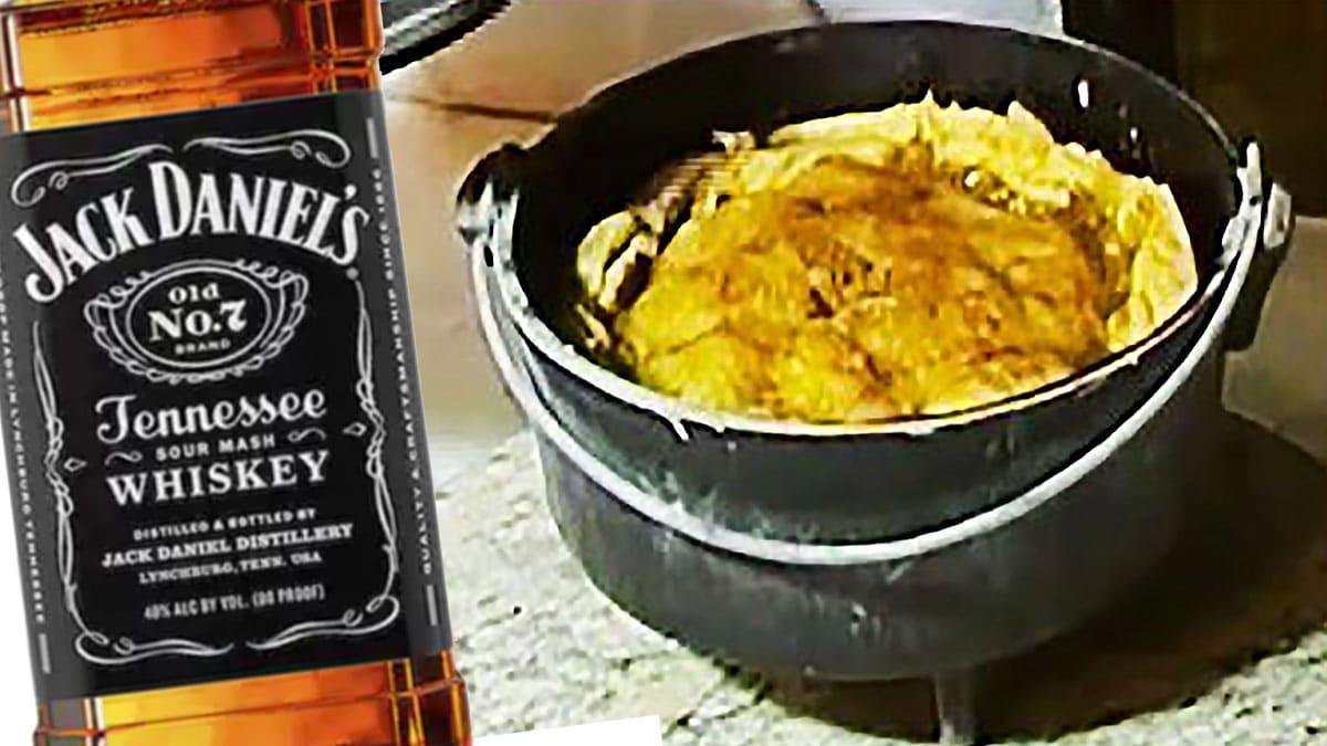 Make Jack Daniels Peach Cobbler In A Dutch Oven
