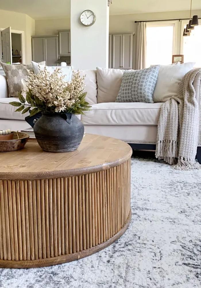 Round Coffee Table DIY, a quick living room refresh, and a look that gets noticed the moment guests walk in