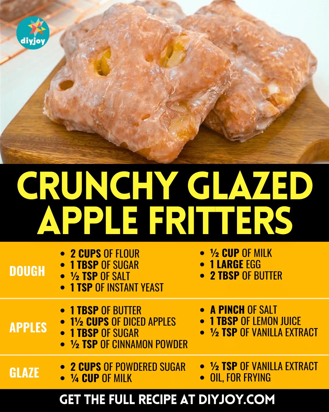 Super Crunchy Glazed Apple Fritters Recipe