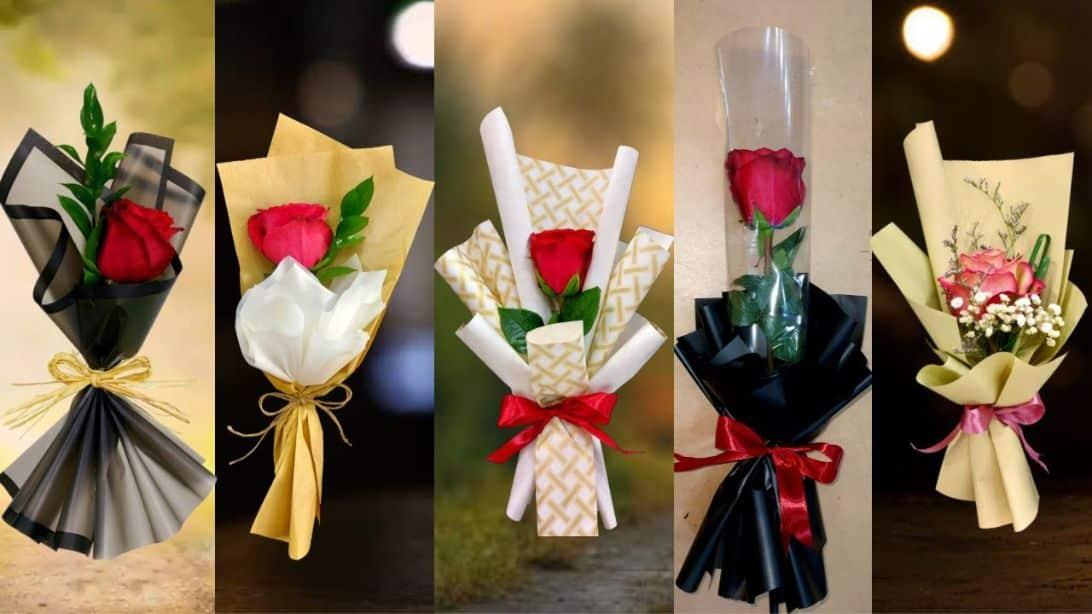5 Single Rose Wrapping Techniques