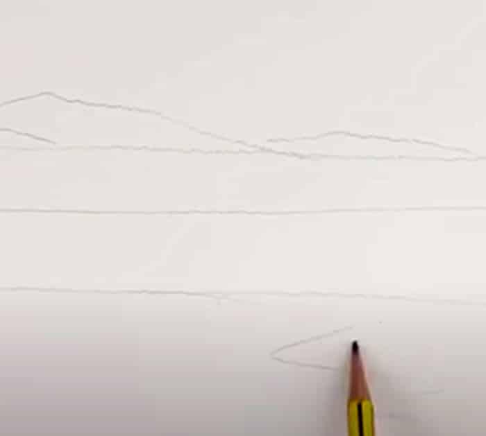 How To Sketch A Watercolor Landscape With One Brush