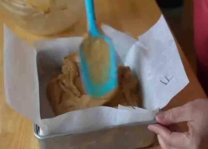Making the peanut butter fudge with two ingredients
