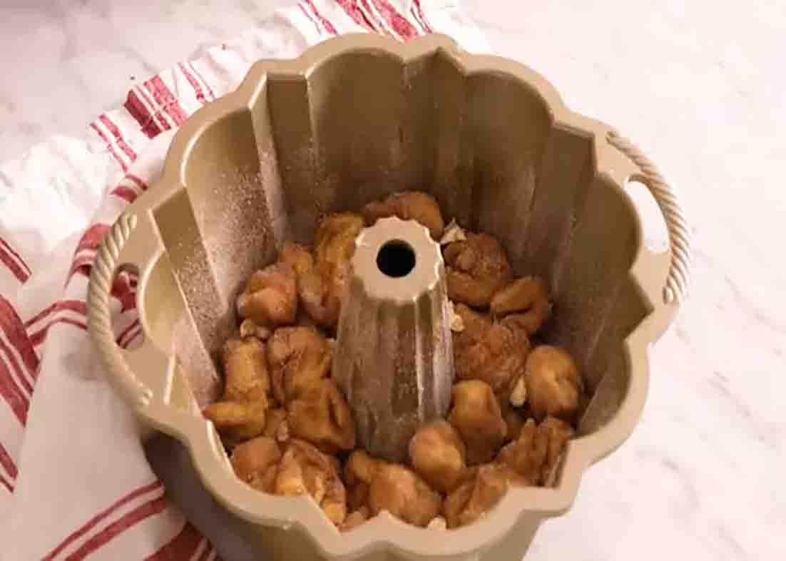 Baking the monkey bread