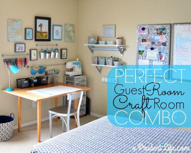 Guest Room and Craft Room Combo, a fun craft room idea worth trying at home and a project worth saving for later