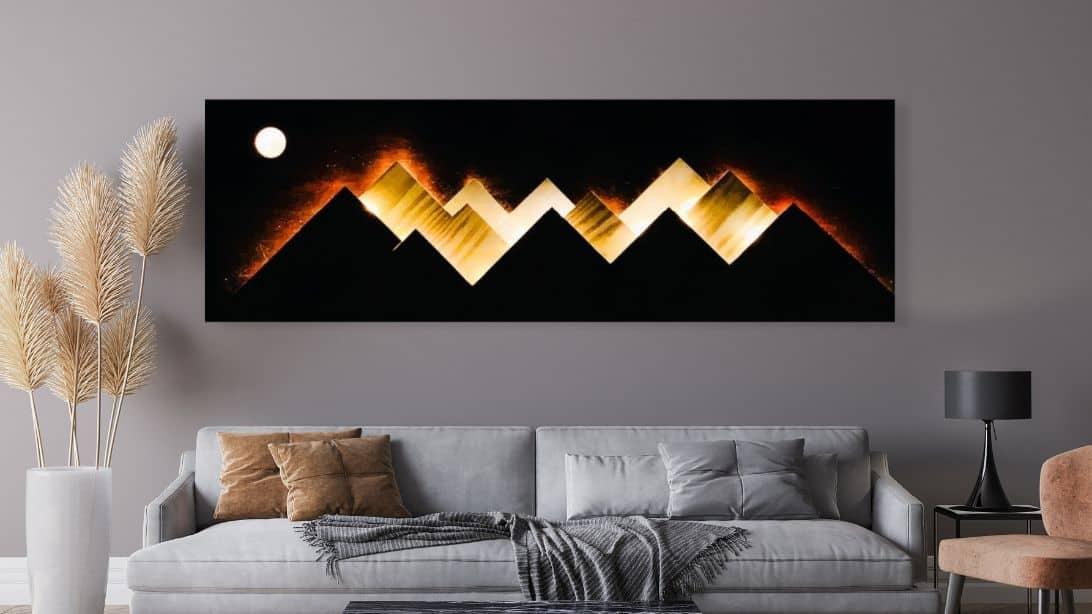 Lighted Mountain Wood Wall Art DIY