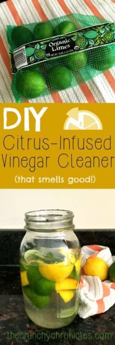 DIY Citrus Infused Vinegar Cleaner That Smells Good, no special equipment needed beyond a rag and a bowl