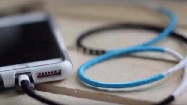 DIY Iphone Charger Hack, forgiving enough for a first attempt and a nice way to make a plain corner feel finished