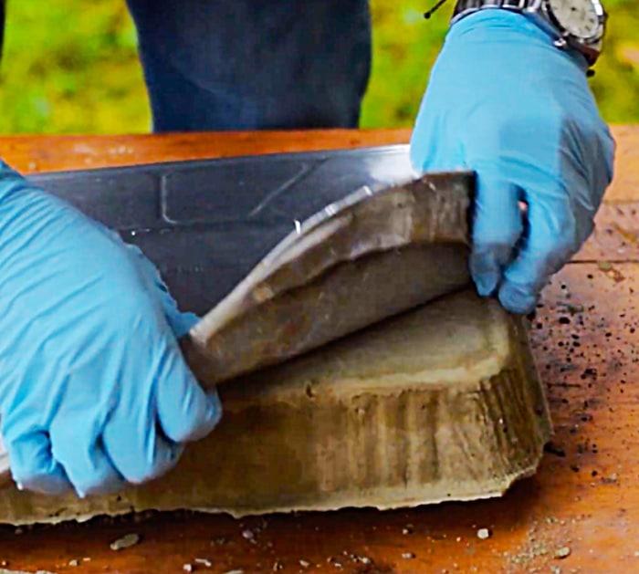 Learn to make a DIY cement boot brush mat for the doorway