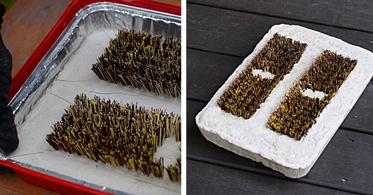 DIY Cement Boot Brush Mat