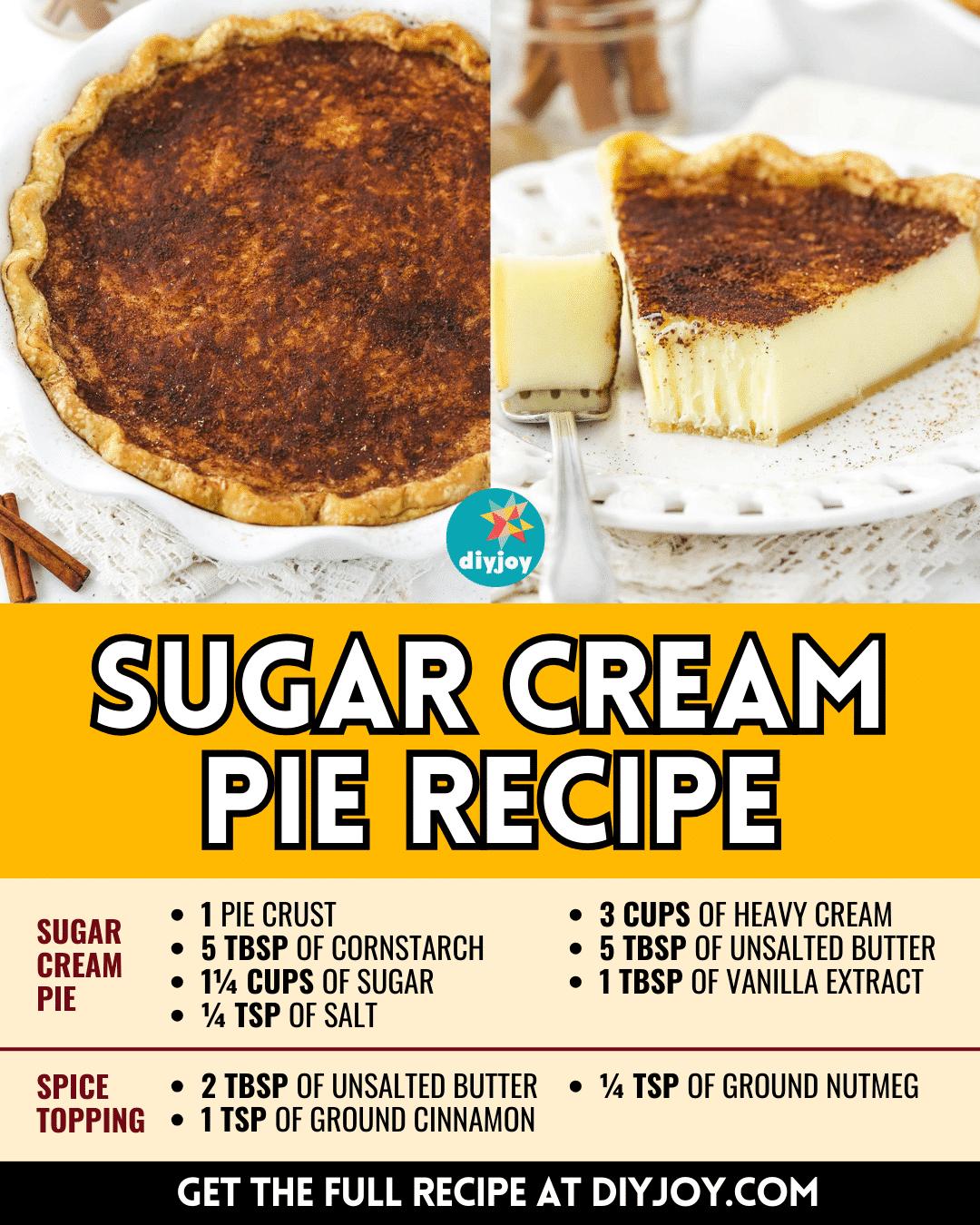 Easy Sugar Cream Pie Recipe