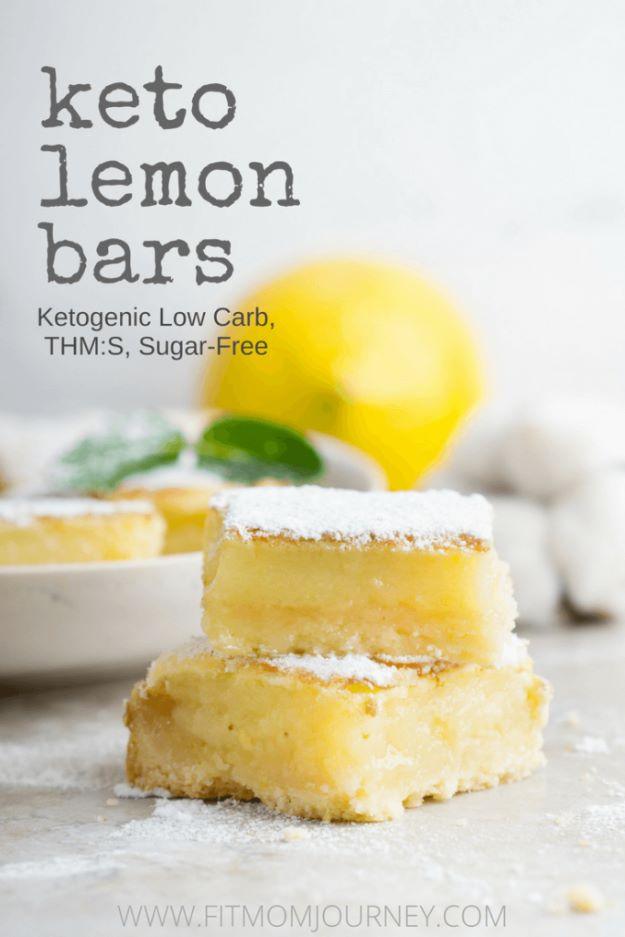 Keto Snacks - Keto Lemon Bars - Keto Snack Recipes and Easy Low Carb Foods for the Ketogenic Diet On the Go #keto #ketodiet #ketorecipes