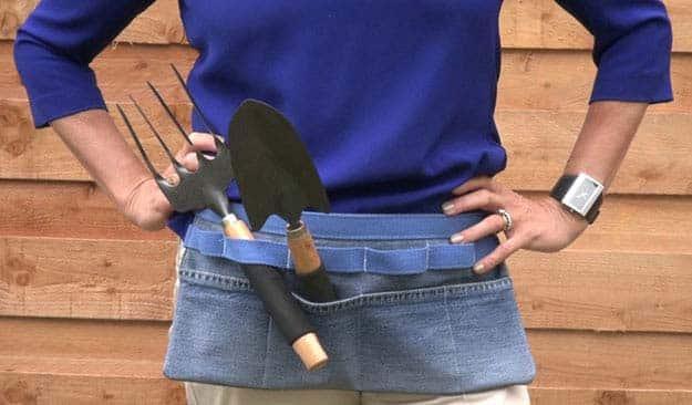 Simple Sewing Tutorial | Upcycling Old Jeans| Garden Tool Belt Upcycled from Old Jeans | DIY Projects & Crafts by Sueeye #sewingideas #denim #upcycling