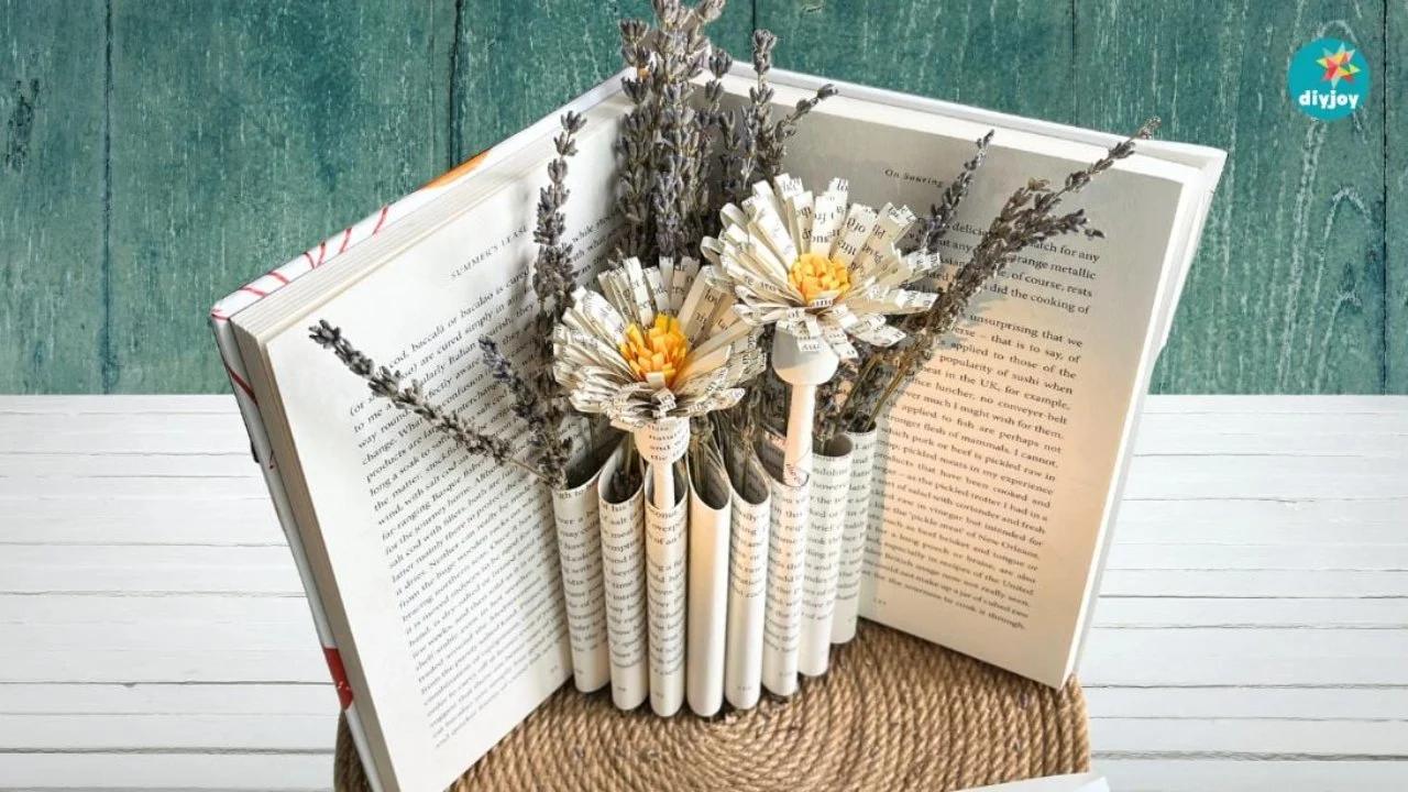 DIY Book Flower Vase