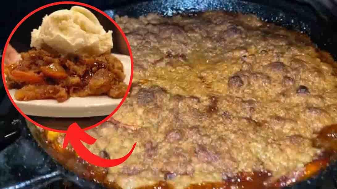 Smoked Bourbon Peach Cobbler Recipe