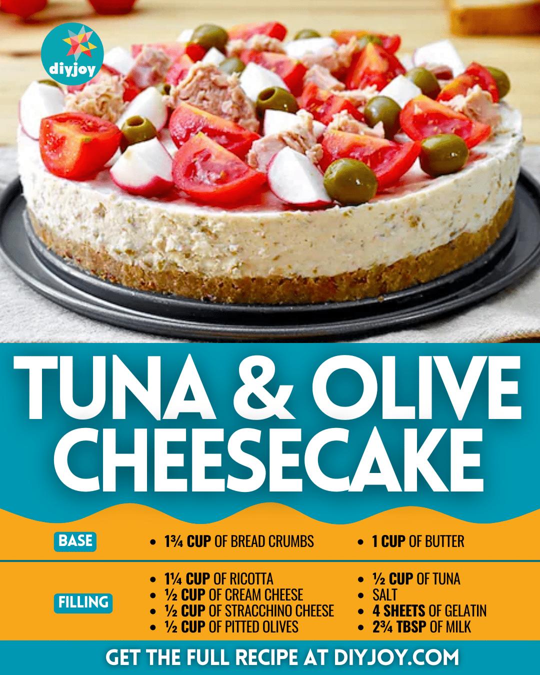 Easy Tuna & Olive Cheesecake Recipe