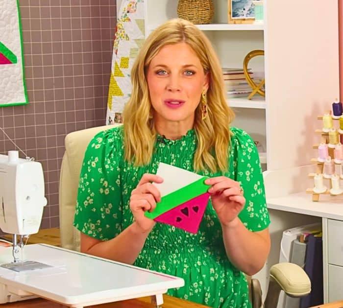 Easy to Sew Wall Hanging Watermelon Quilt