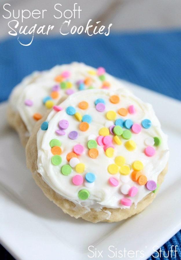 DIY Valentines Day Cookies - Super Soft Sugar Cookie Recipe - Easy Cookie Recipes and Recipe Ideas for Valentines Day - Cute DIY Decorated Cookies for Kids, Homemade Box Cookies an