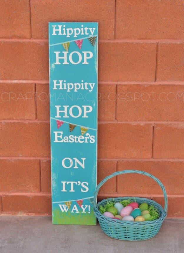 Easter Subway Art Sign, one of the best easter decoration ideas on this list and great any time of year