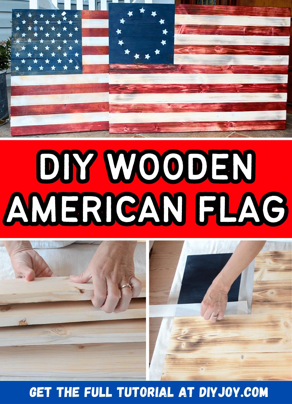How To Make DIY Wooden American Flag