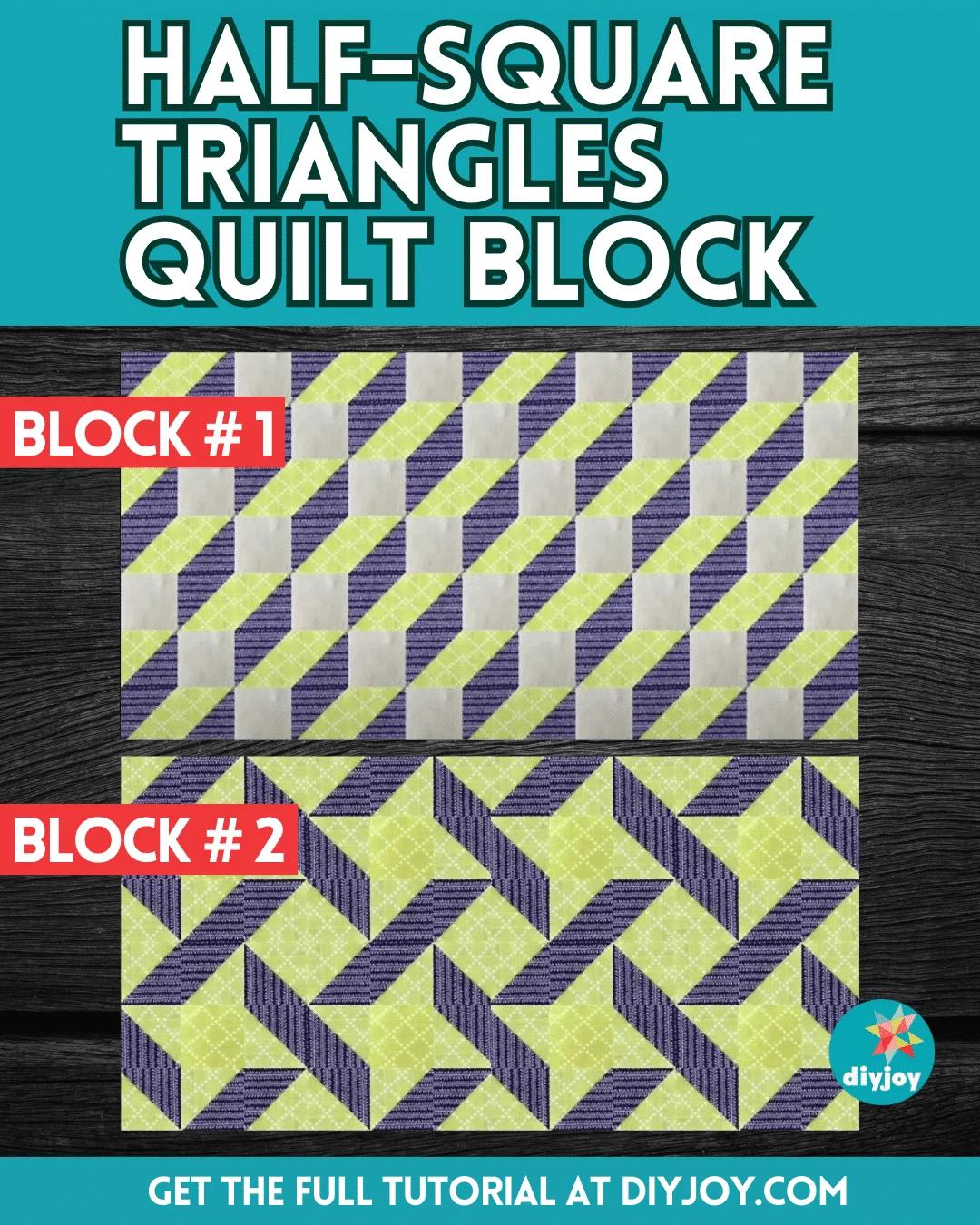 2 Easy Quilt Blocks Using Half-Square Triangles