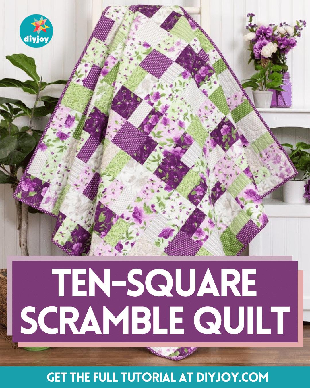 Easy Ten-Square Scramble Quilt Block Tutorial