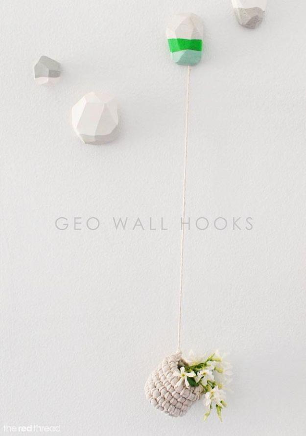 Decorative Geo Wall Hooks, a modern decor idea worth trying this season and one of the best picks on this list