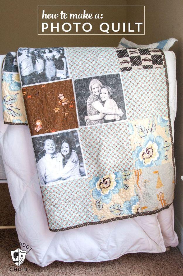 Make A Photo Quilt, a beginner quilt idea, simple enough for a first try and a satisfying finish for not much work