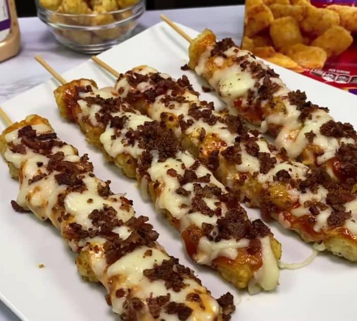 How To Make Loaded Tater Tot Skewer
