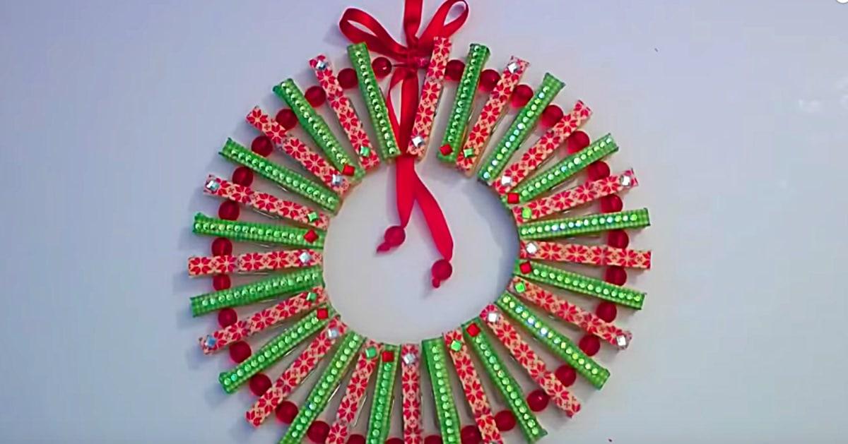 DIY Clothespin Wreath
