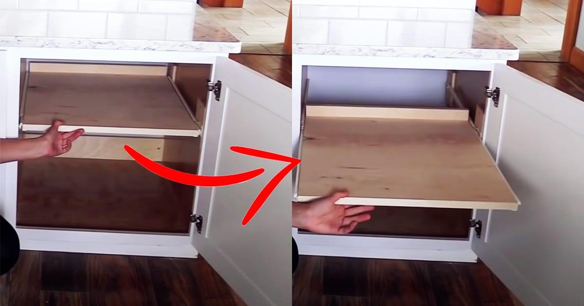 $10 DIY Roll Outs for Kitchen Cabinets