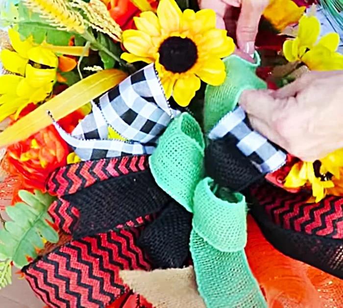 Decorate A Mailbox For Autumn With Flowers And Ribbon - Dollar Tree Mailbox Makeover - Pretty Mailbox