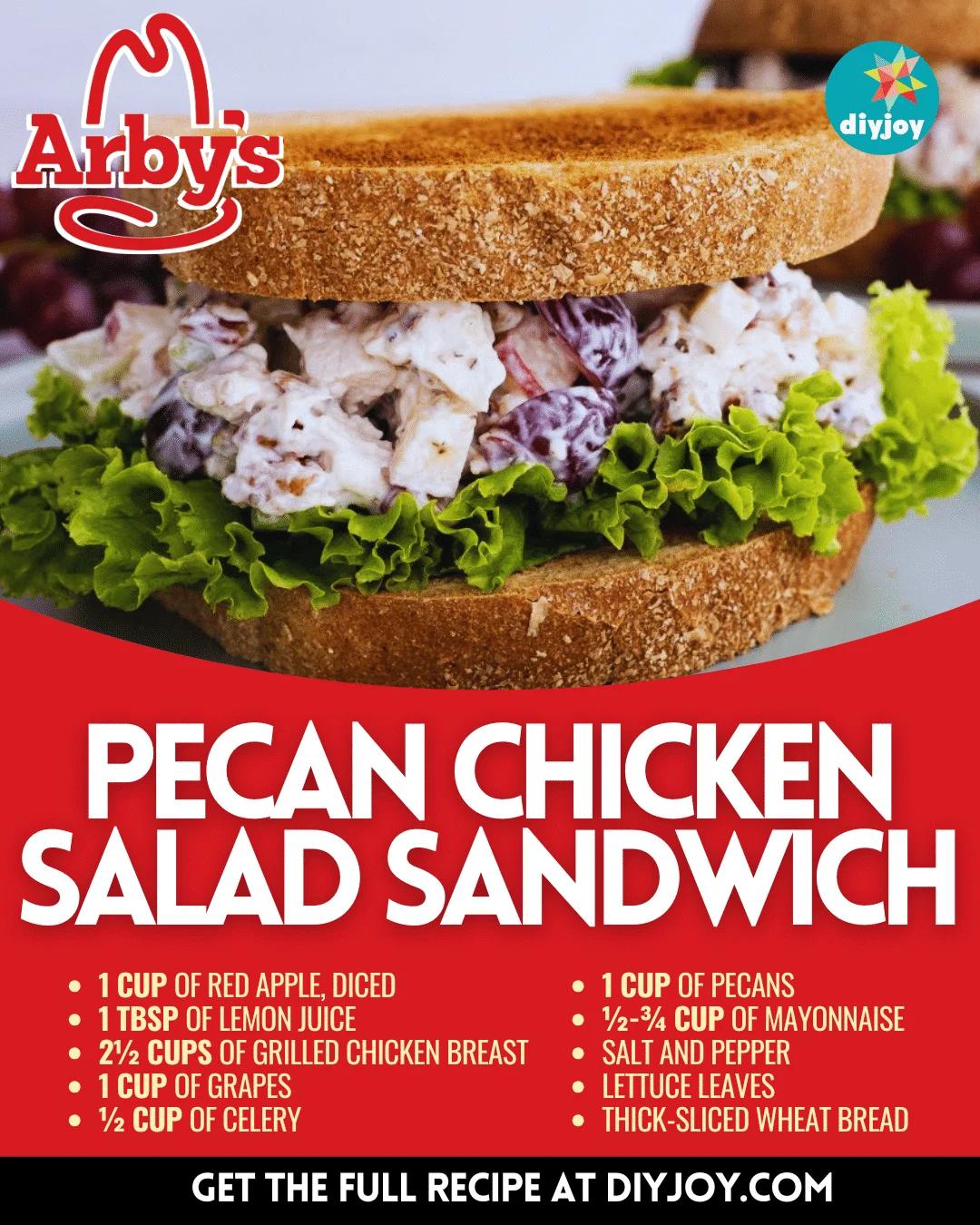 Arby’s Pecan Chicken Salad Sandwich Copycat Recipe