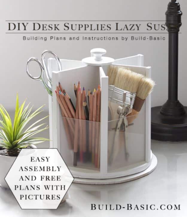 DIY Desk Supplies Lazy Susan, worth trying in almost any room and a project worth adding to the to do list