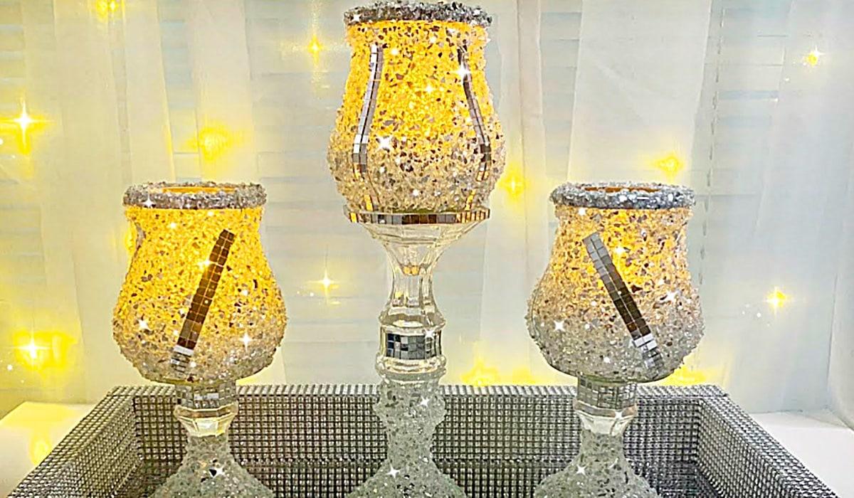 Dollar Tree $2 Glam Candle Holders