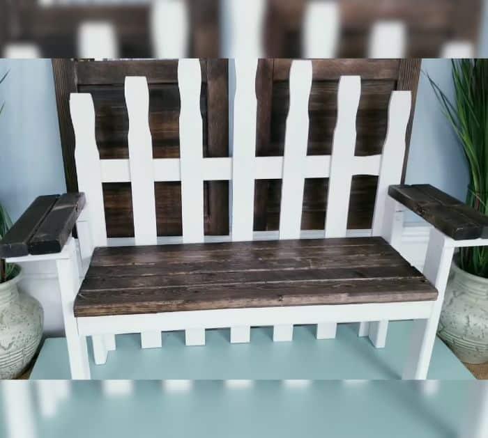 Easy to Build DIY Modern Farmhouse Wooden Bench Planter