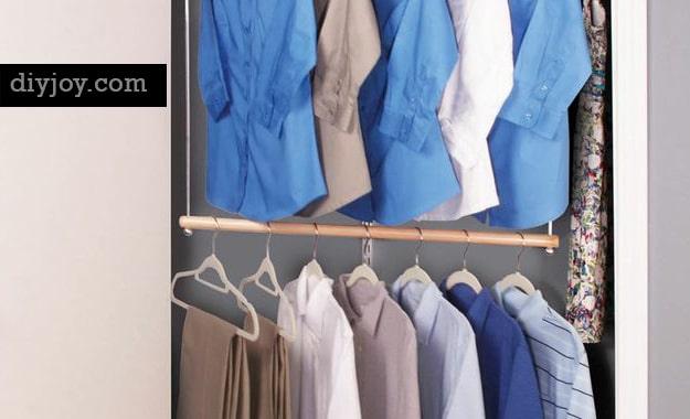 Organize Your Closet with More Hanging Space
