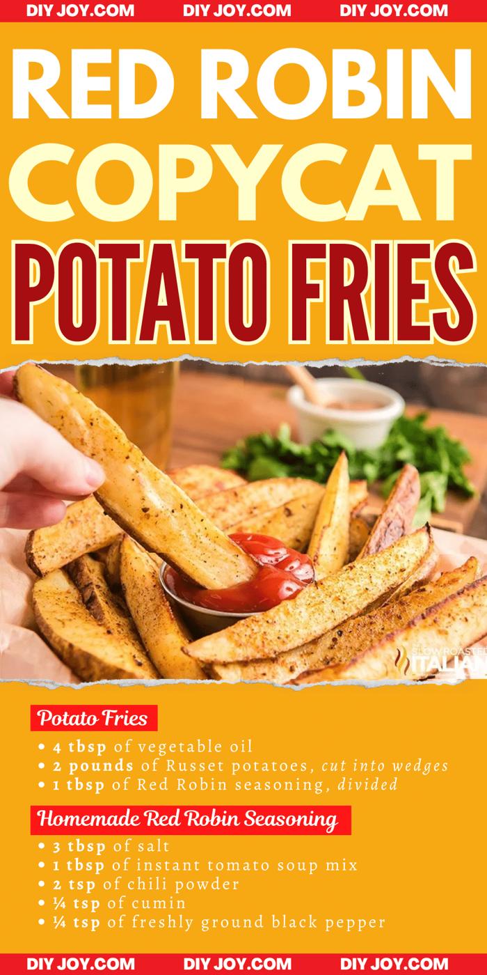 Super Easy Copycat Red Robin Potato Fries Recipe