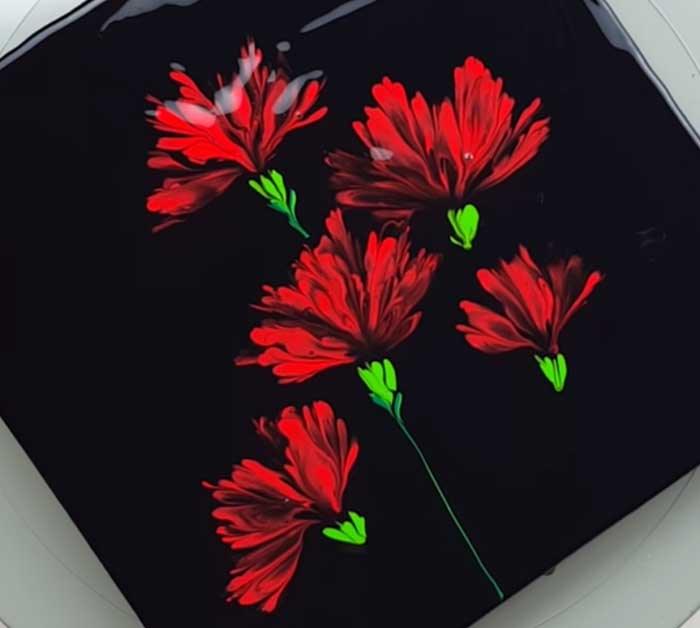 Carnation Flowers With Cotton Swabs - Easy Painting