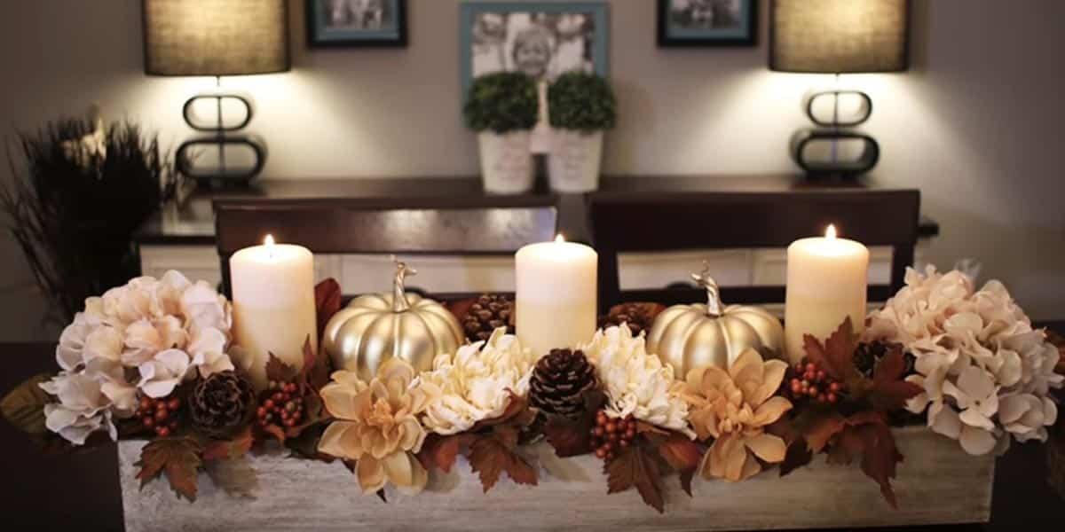 Dollar Store Craft Idea: Pumpkin Floral Fall Centerpiece