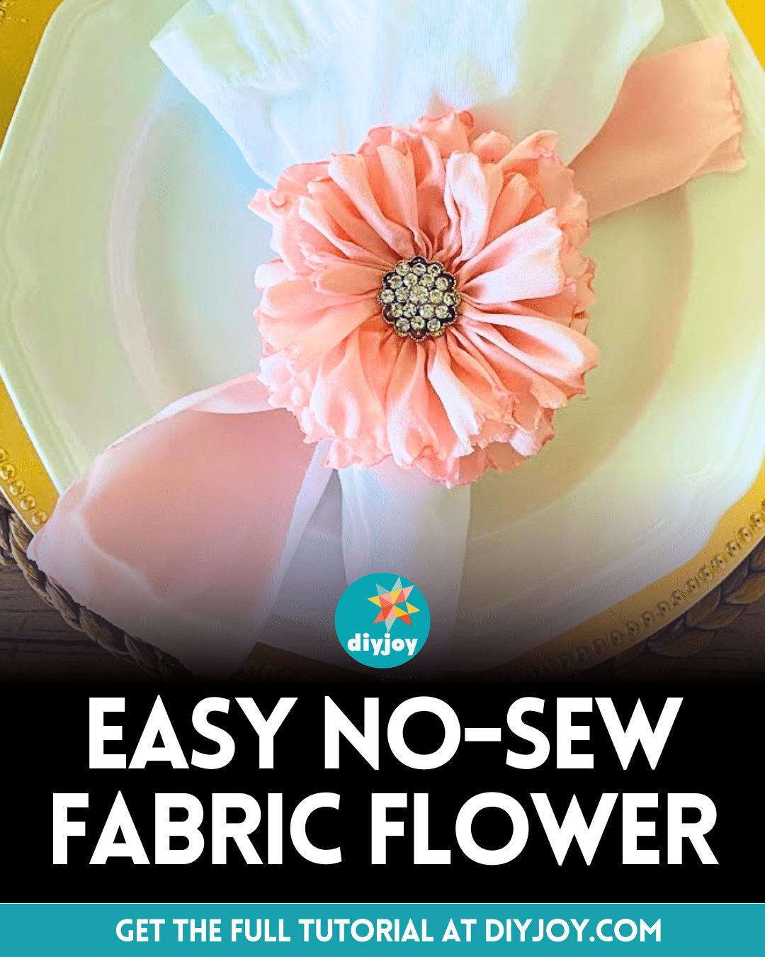 Easy No-Sew Fabric Flowers Tutorial