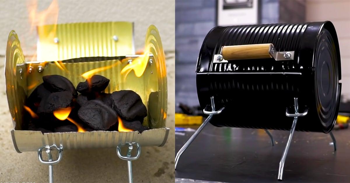 Turn A Large Can Into A BBQ