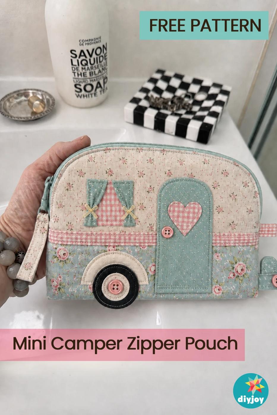 Free Camper Zipper Pouch Pattern — camper zipper pouch sewing pattern